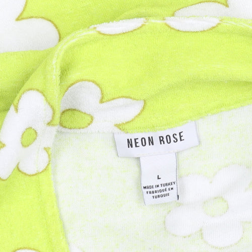 Neon Rose Womens L Multicoloured Floral Button-Up Shirt
