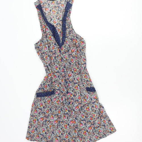 Warehouse Women’s Multicoloured Floral A-Line Dress Size 10