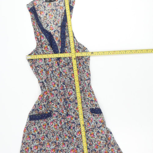 Warehouse Women’s Multicoloured Floral A-Line Dress Size 10