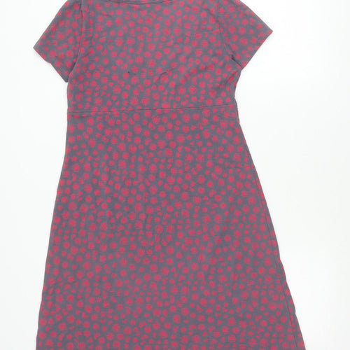 Maine New England Womens Grey Red Floral Shift Dress Size 10