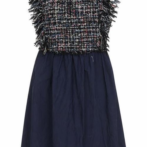 Zara Women’s Multicoloured Tweed Fringe Mini Dress Size S