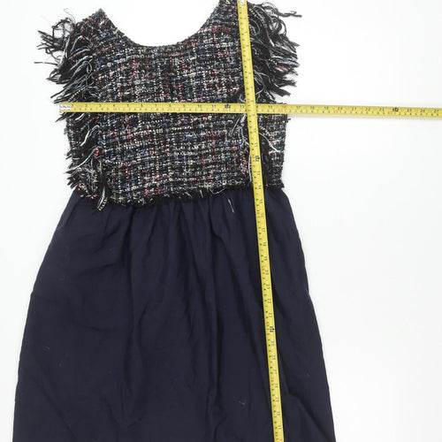 Zara Women’s Multicoloured Tweed Fringe Mini Dress Size S