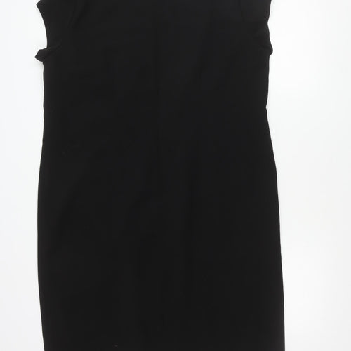 Wardrobe Women Black Animal Print Sheath Dress Size 20 Workwear