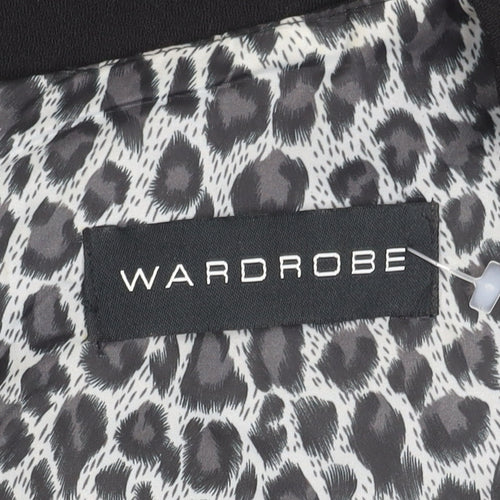 Wardrobe Women Black Animal Print Sheath Dress Size 20 Workwear