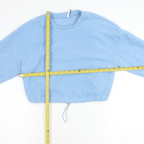 Stradivarius Women’s Blue Fleece Pullover Sweatshirt Size 8 UK