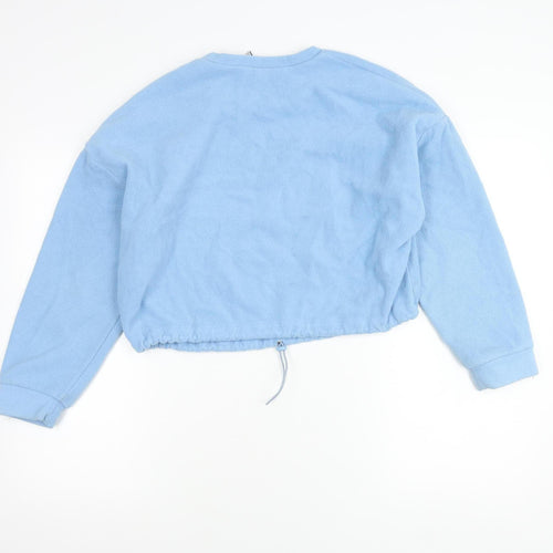 Stradivarius Women’s Blue Fleece Pullover Sweatshirt Size 8 UK