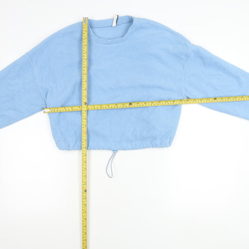 Stradivarius Women’s Blue Fleece Pullover Sweatshirt Size 8 UK