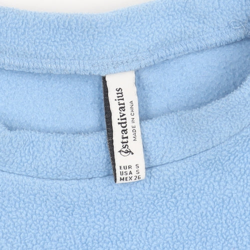 Stradivarius Women’s Blue Fleece Pullover Sweatshirt Size 8 UK