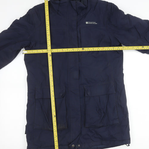 Mountain Warehouse Womens Blue Long Parka Coat UK 10 Waterproof Winter