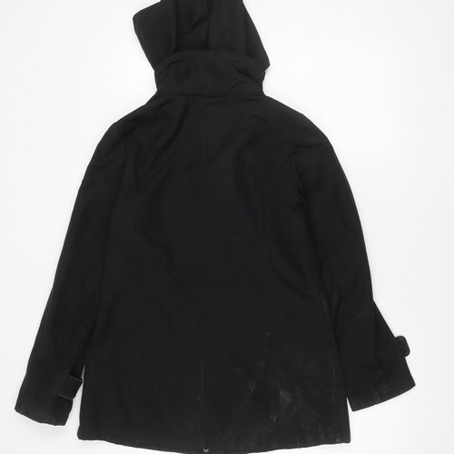 Sebby Collection Women’s Black L Hooded Parka Jacket Polyester