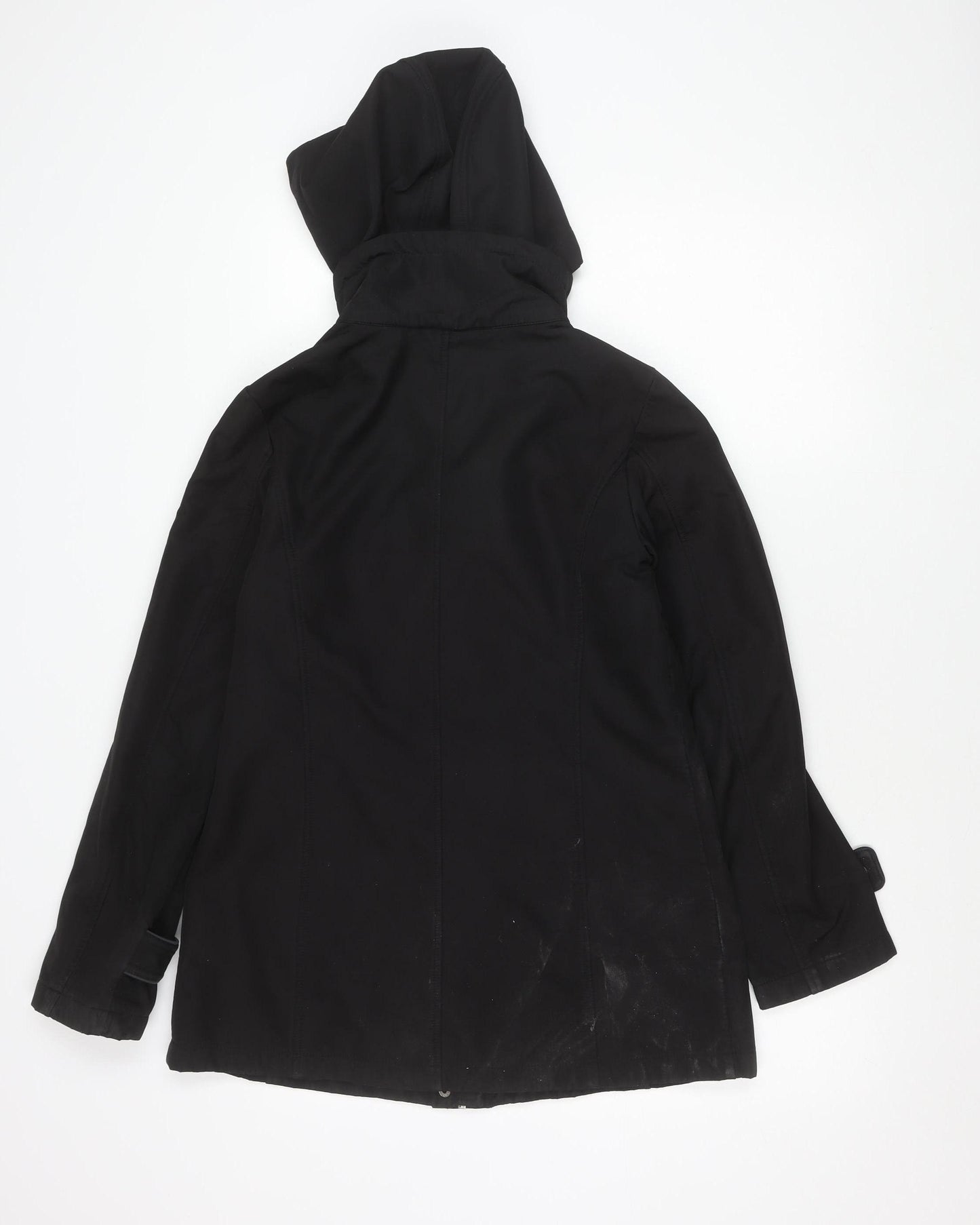 Sebby Collection Women’s Black L Hooded Parka Jacket Polyester