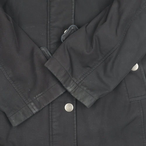 Sebby Collection Women’s Black L Hooded Parka Jacket Polyester
