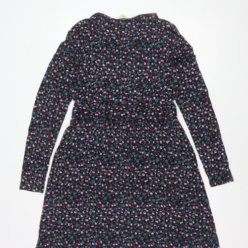 Boden Women’s Multicoloured Animal Print Long Sleeve Wrap Dress UK 12