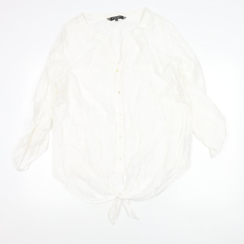 Principles by Ben de Lisi Women’s White Size 20 Button-Up Tunic Blouse