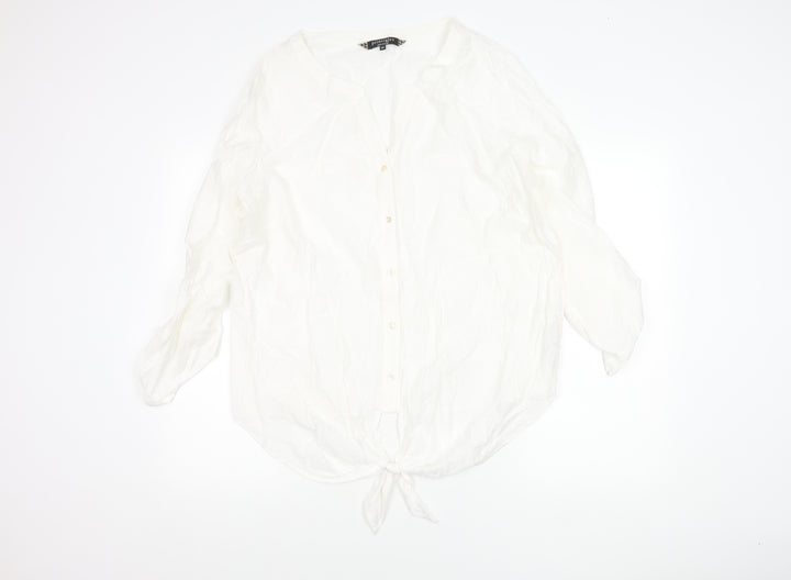 Principles by Ben de Lisi Women’s White Size 20 Button-Up Tunic Blouse