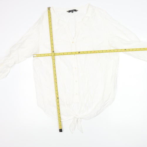 Principles by Ben de Lisi Women’s White Size 20 Button-Up Tunic Blouse