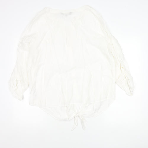 Principles by Ben de Lisi Women’s White Size 20 Button-Up Tunic Blouse