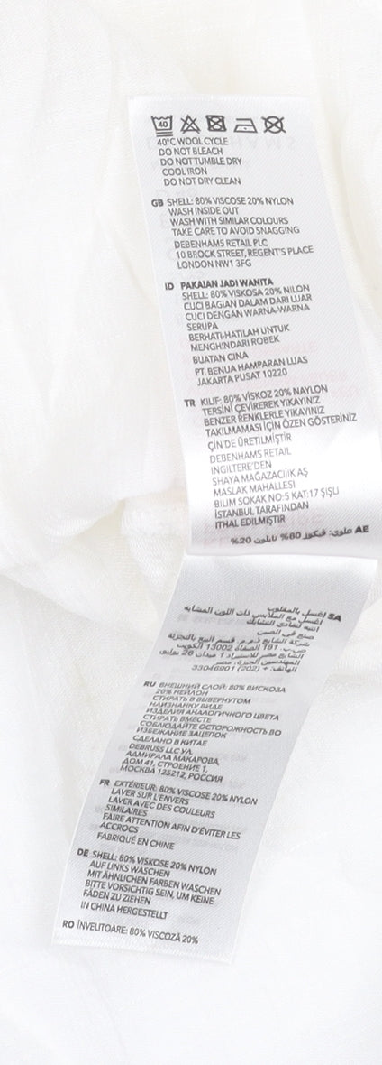 Principles by Ben de Lisi Women’s White Size 20 Button-Up Tunic Blouse