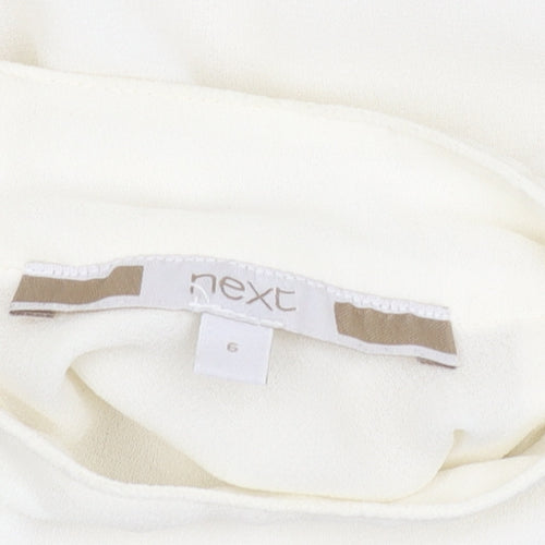 Next Women’s Ivory Lace Mock Neck Long Sleeve Blouse Size 6