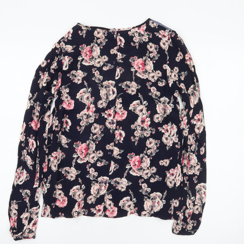 River Island Womens Floral Blouse Size 10 Multicoloured Long Sleeve Tunic
