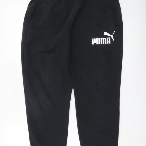Puma Men’s Black Jogger Sweatpants M Regular Fit Logo Sportswear