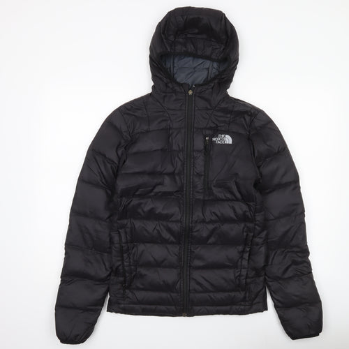 The North Face Men's Black XS Puffer Jacket Hooded Down Insulated