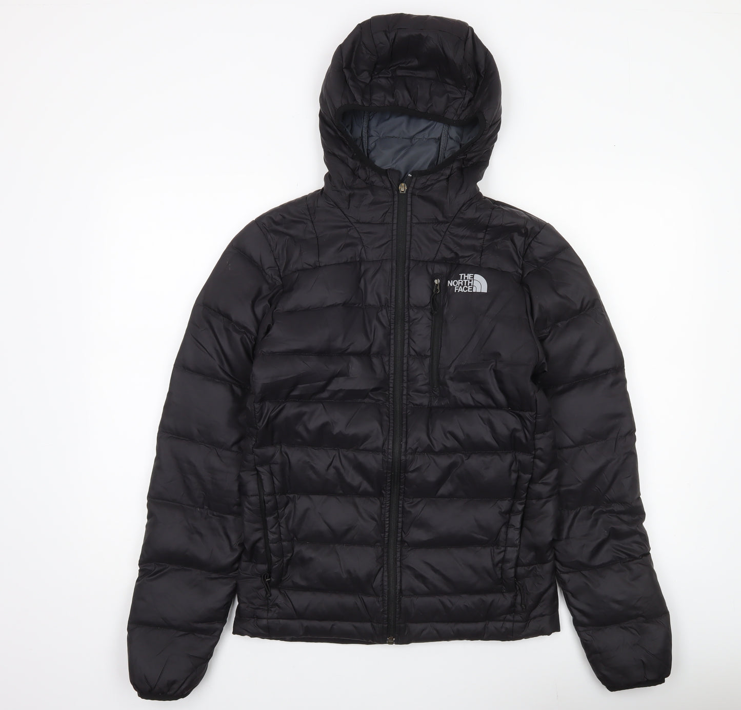 The North Face Men's Black XS Puffer Jacket Hooded Down Insulated