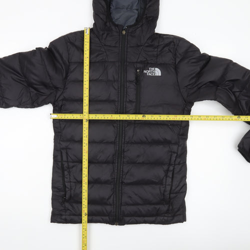 The North Face Men's Black XS Puffer Jacket Hooded Down Insulated