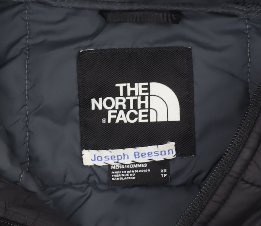 The North Face Men's Black XS Puffer Jacket Hooded Down Insulated