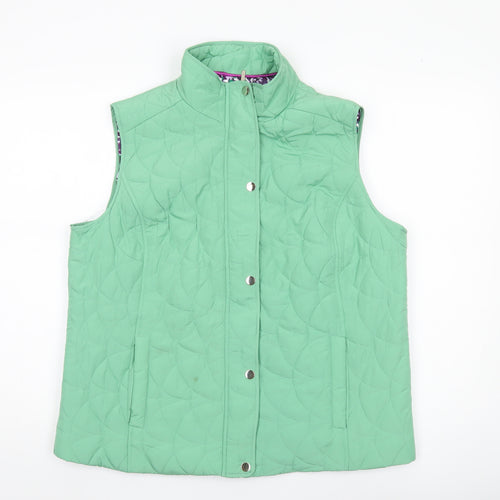 Honor Millburn Women’s Green Quilted Sleeveless Waistcoat M