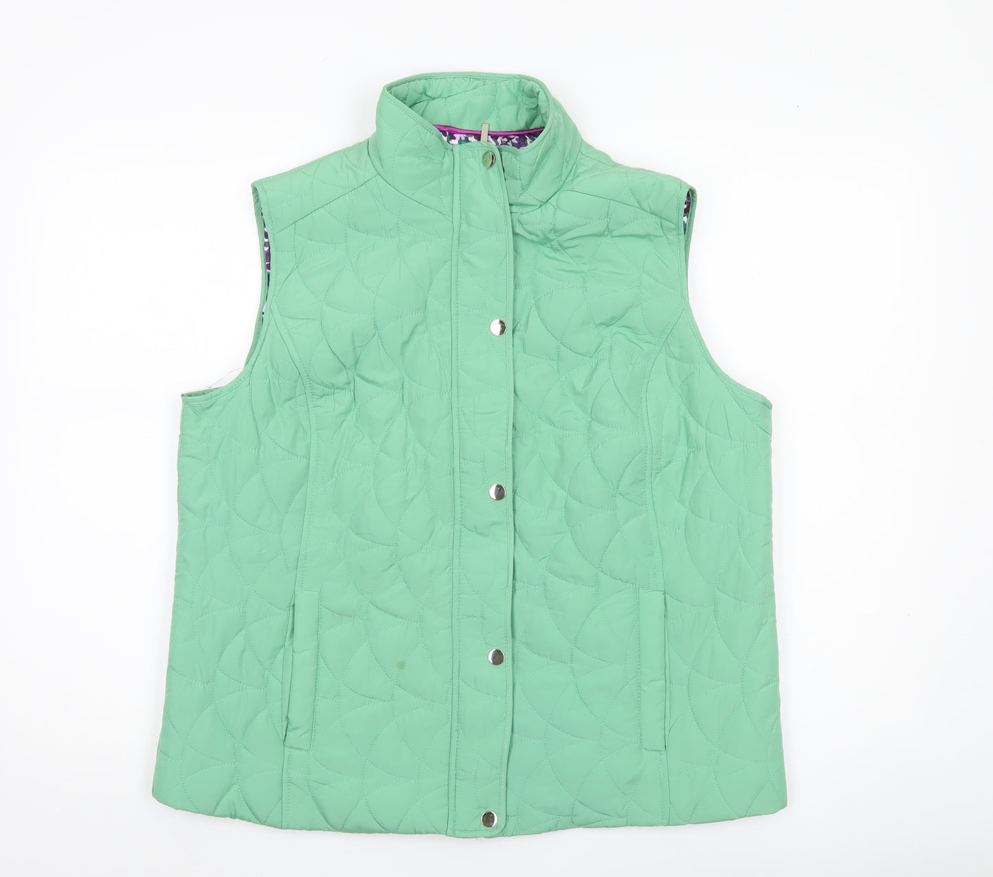 Honor Millburn Women’s Green Quilted Sleeveless Waistcoat M