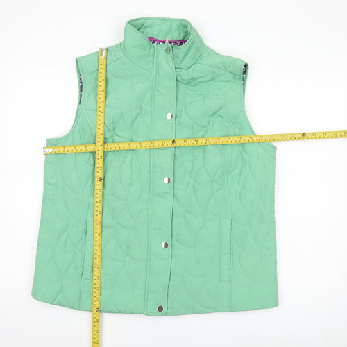 Honor Millburn Women’s Green Quilted Sleeveless Waistcoat M
