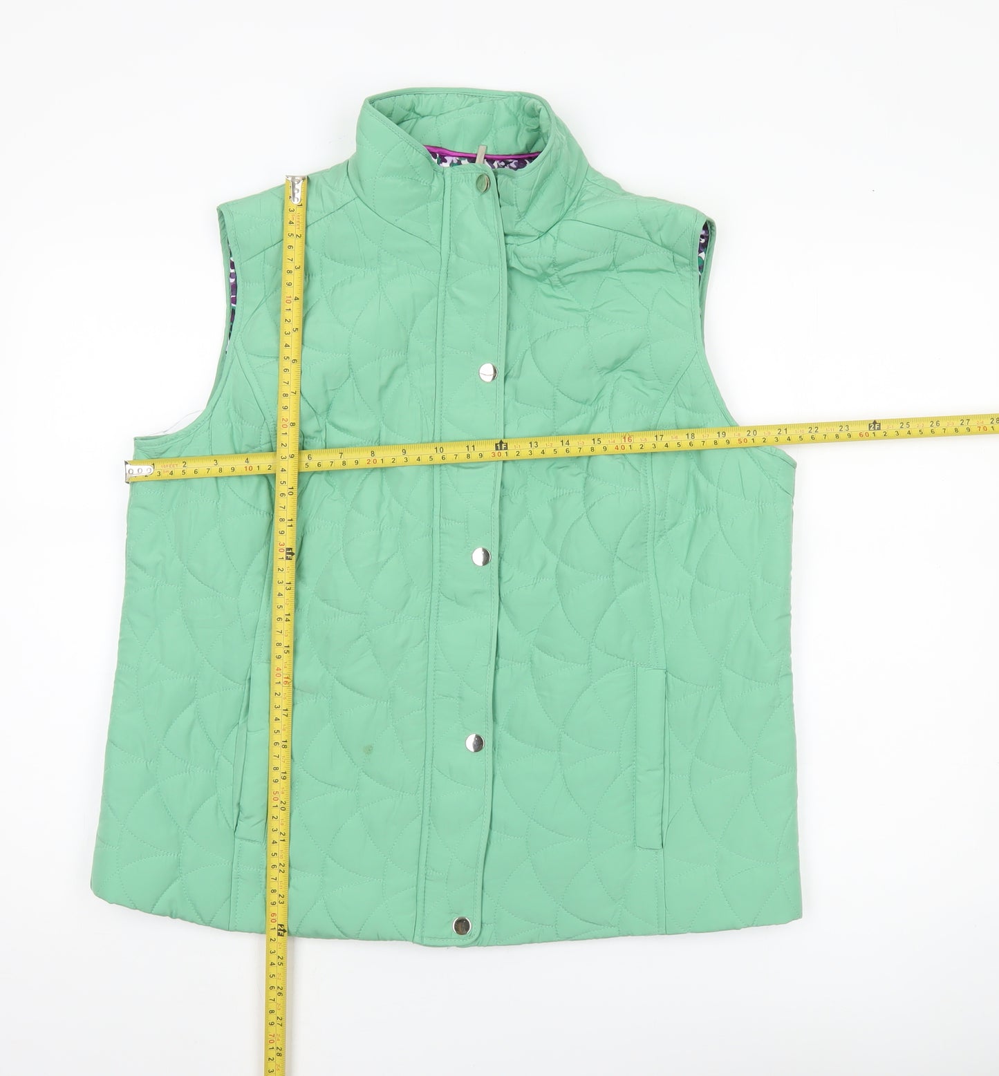 Honor Millburn Women’s Green Quilted Sleeveless Waistcoat M
