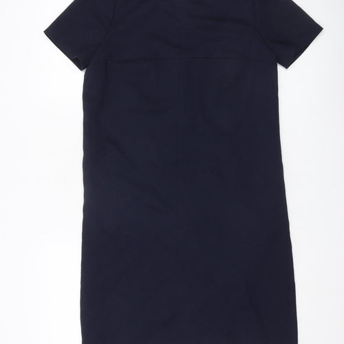 Next Women’s Navy Blue Shift Dress Size 6 Short Sleeve Workwear