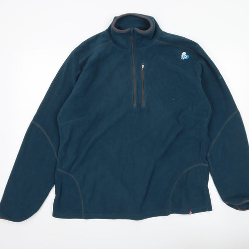 Rockfish Riders Womens Blue XL Fleece 1/4 Zip Sweatshirt Pullover