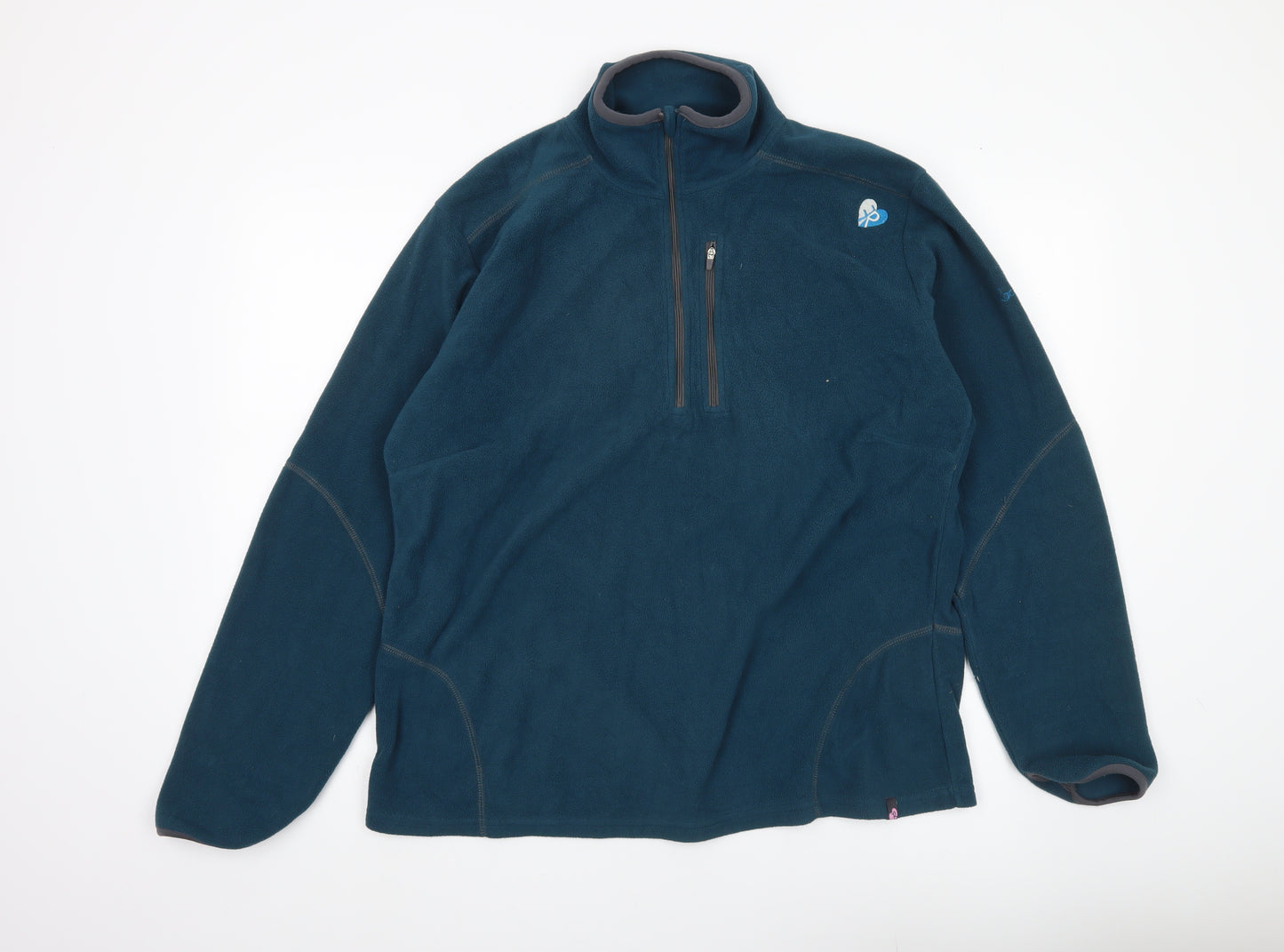 Rockfish Riders Womens Blue XL Fleece 1/4 Zip Sweatshirt Pullover