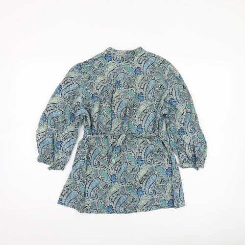 Oasis Women’s Multicoloured Paisley Cotton Tunic Blouse Size 10