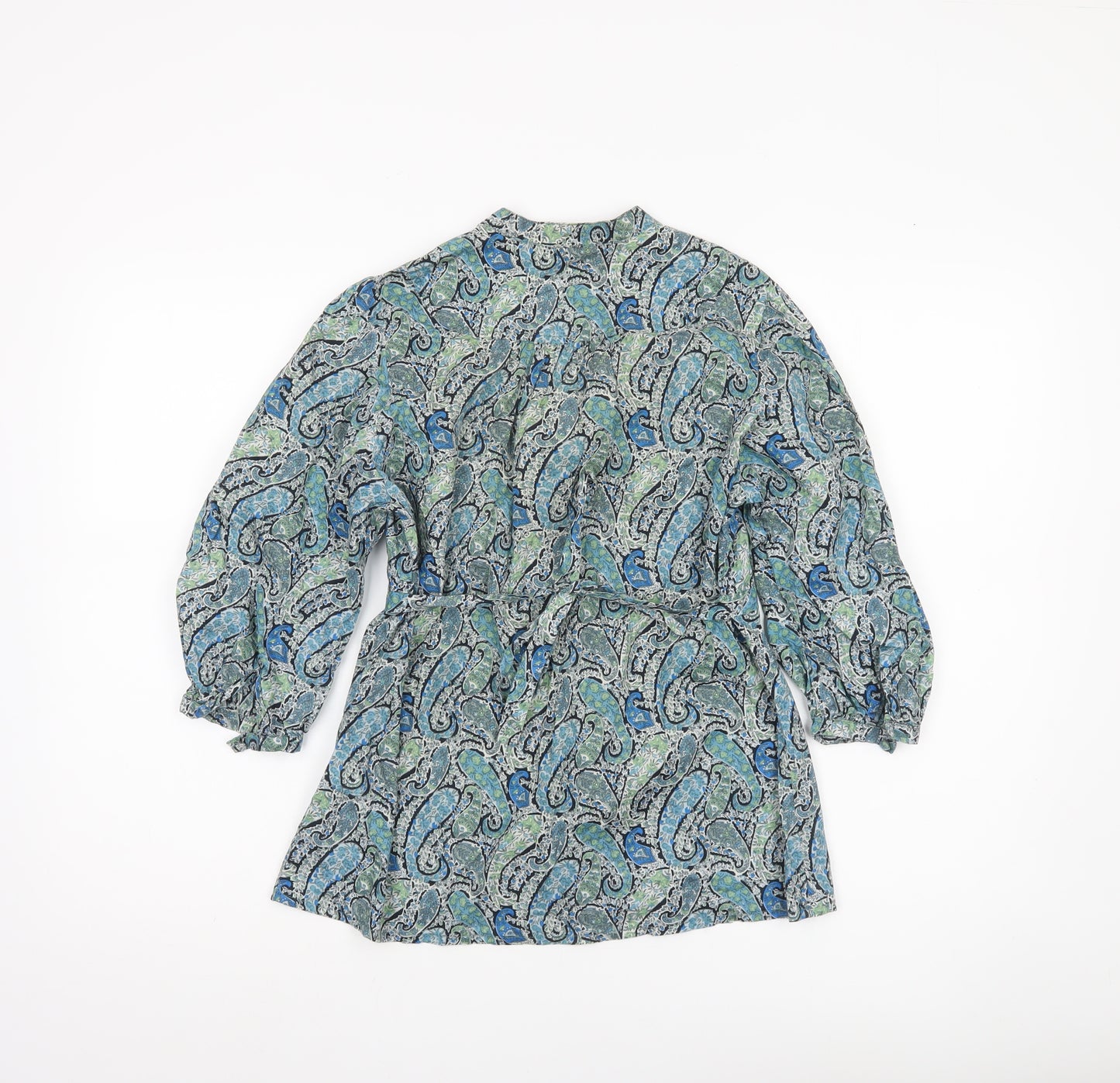 Oasis Women’s Multicoloured Paisley Cotton Tunic Blouse Size 10