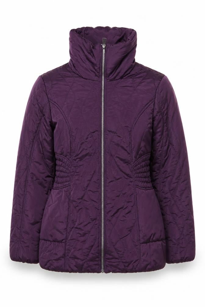 George Women’s Purple Quilted Puffer Jacket Size 12 Mid-Length