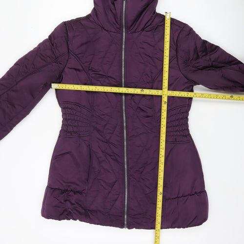 George Women’s Purple Quilted Puffer Jacket Size 12 Mid-Length