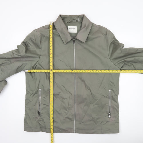 Marks and Spencer Autograph Men's Green XL Casual Zip Jacket