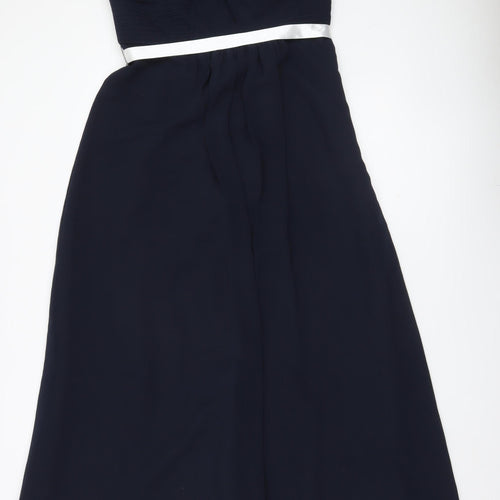 Début Women’s Blue Strapless Midi Dress Size 14 Formal Wedding Party