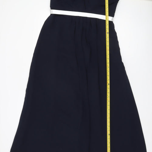 Début Women’s Blue Strapless Midi Dress Size 14 Formal Wedding Party