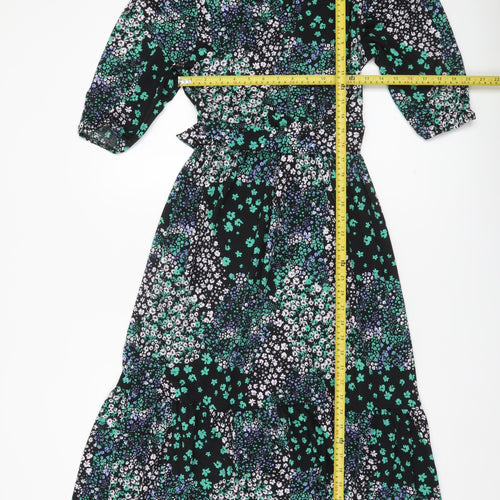Nutmeg Women’s Multicoloured Floral Midi Fit & Flare Dress Size 8