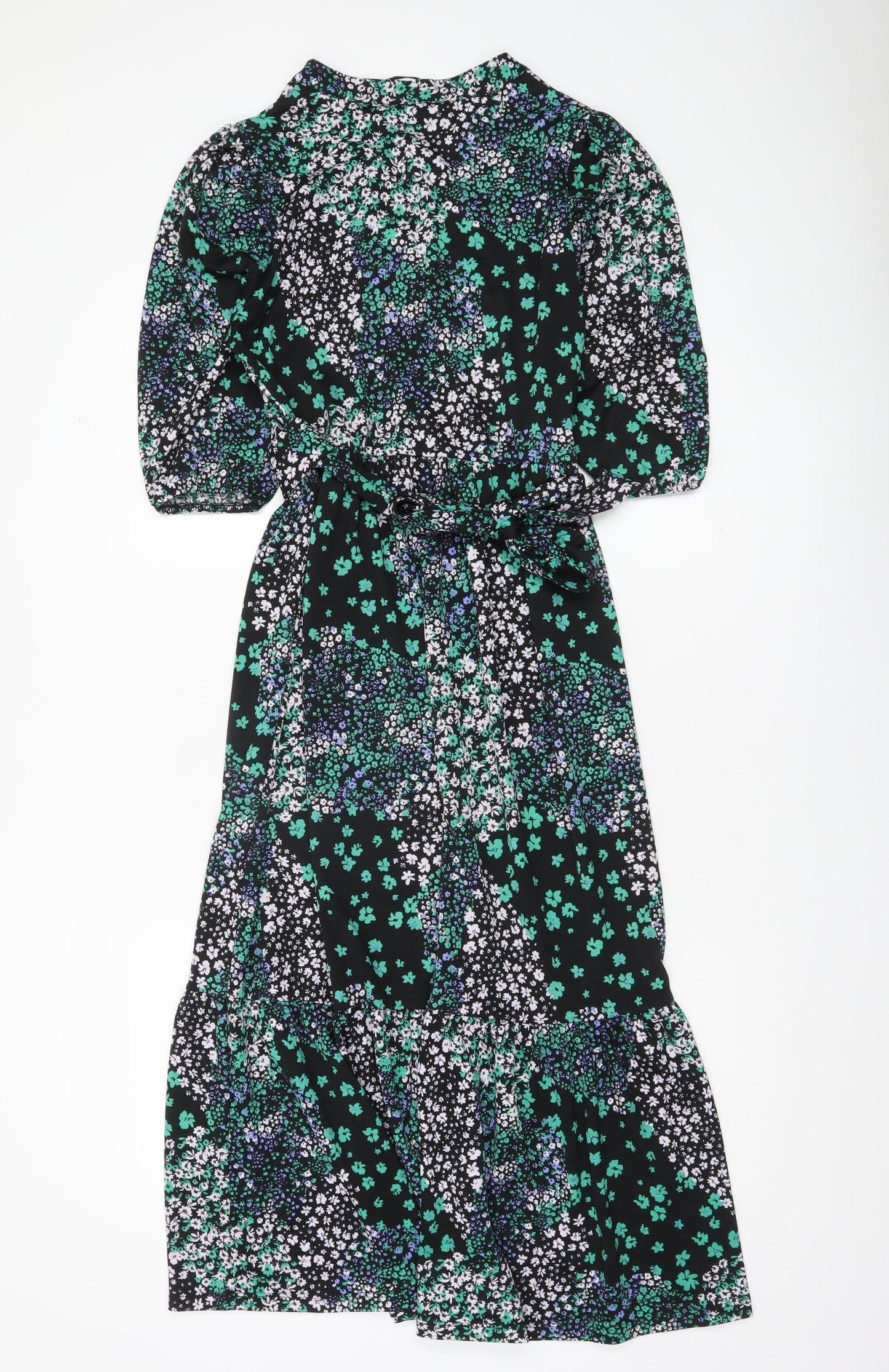 Nutmeg Women’s Multicoloured Floral Midi Fit & Flare Dress Size 8