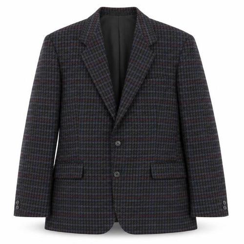 Brook Taverner Men's Multicoloured Wool Check Blazer Jacket 40in Chest L