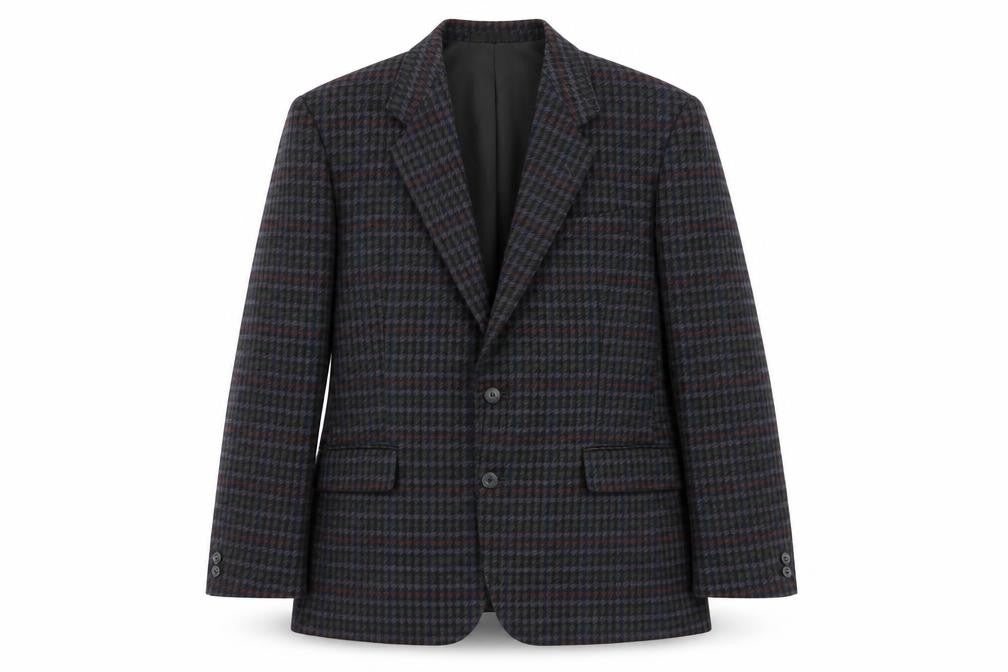 Brook Taverner Men's Multicoloured Wool Check Blazer Jacket 40in Chest L