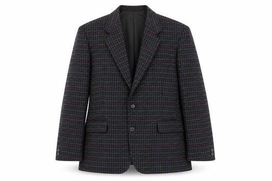 Brook Taverner Men's Multicoloured Wool Check Blazer Jacket 40in Chest L