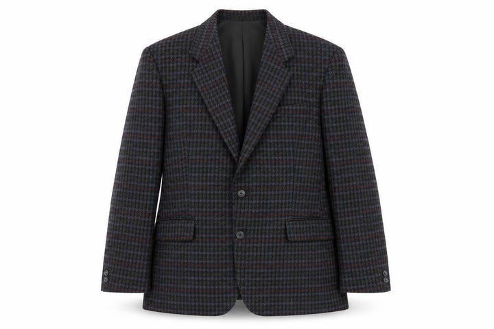 Brook Taverner Men's Multicoloured Wool Check Blazer Jacket 40in Chest L