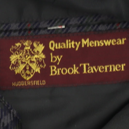 Brook Taverner Men's Multicoloured Wool Check Blazer Jacket 40in Chest L